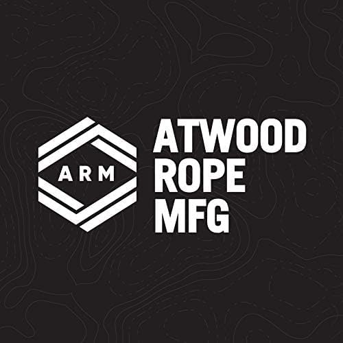 Atwood Rope Ready Rope™ Micro Cord Dispenser 125ft 100lb Test, Camping Gear Survival Tool, Built in Storage, Cutting Blade, Cord Grip, Gear Loop, Made in USA