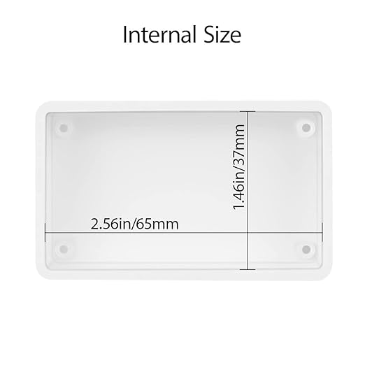 LeMotech Project Box 5 Pieces ABS Plastic Electrical Project Case Small Junction Box for Electronics White 2.76 x 1.65 x 0.71 inch (70x 42x 18 mm)