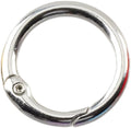 Carabiner Clip 48Pcs Silver Metal Key Ring Clip Circle Keychain Rings Bulk Spring O Ring Round Cute Carabiner Spring Snap Hook Key Chain Clips for DIY Keychain Bag Charm Handbag Purse Dog