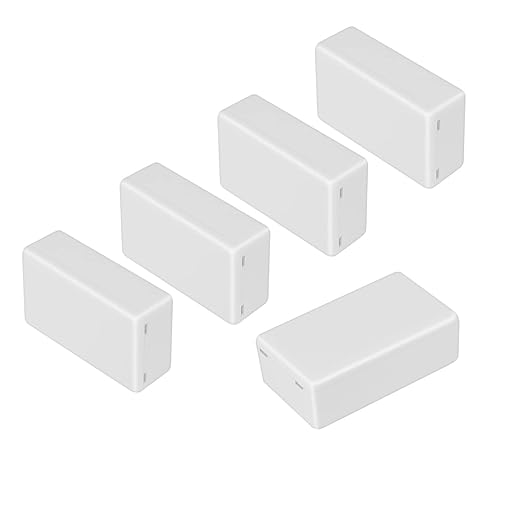 LeMotech Project Box 5 Pieces ABS Plastic Electrical Project Case Small Junction Box for Electronics White 3.15 x 1.97 x 1.02 inch (80 x 50x 26 mm)