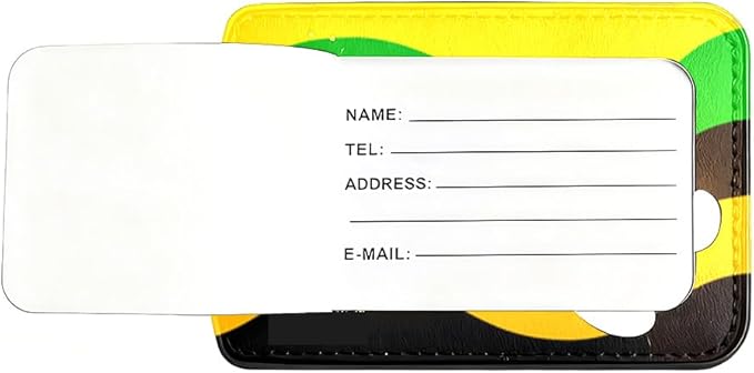 2Pcs Abstract Wave Luggage Tags for Suitcases, 2.83x4.53 Travel ID Labels with Privacy Cover, Modern Geometric Bag Tags for Backpacks, Spring Break & Summer Vacation Essentials, Set of 2