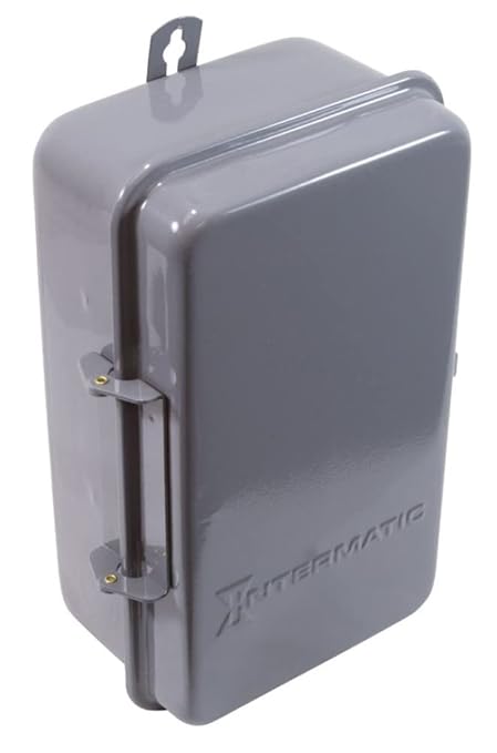 Intermatic 2T511Ga Electrical Box, 5 1/2" X 9 3/8" X 3 5/8" Steel Indoor/Outdoor Enclosure - Gray