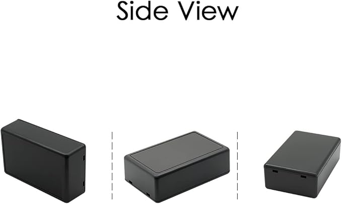 LeMotech Project Box, 5 Pieces ABS Electrical Box Small Junction Box for Electronics PCB Case,Electronic Hobby Box Black, Outside Size 2.8 x 1.7 x 0.9 inch (72x 42x 23 mm)