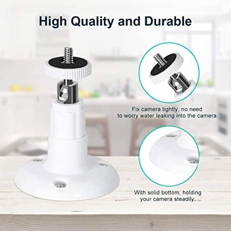 3Pack Camera Wall Mount,Compatible with R-ing Outdoor Cam (Stick Up Cam Battery)/Pro/Outdoor Cam Plus/Plug-in/Indoor Cam(1st Gen),360 Degree Adjustable Mount Bracket for Outdoor Indoor Camera