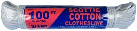T.W. EVANS CORDAGE C Cotton Rope, 100ft, White