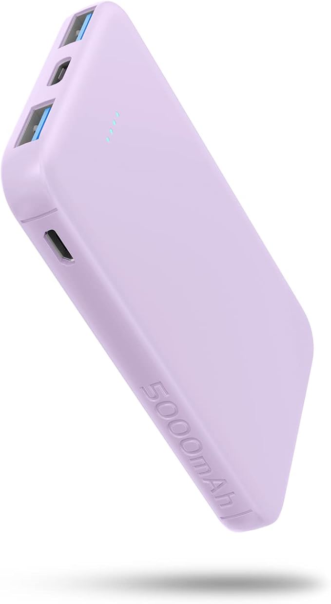 VANYUST S22 Portable Charger, Mini Colorful Power Bank, PowerNano, 5000mAh External Battery Pack Compatible with iPhone 15/14/13/12/11/X All Series and Android Phone