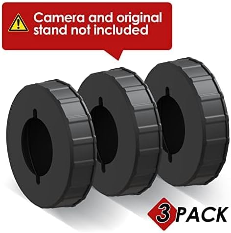 ZHANDEYUA Adhesive Wall Mount for Blink Camera Mount No Drilling Screwing Bracket for Blink Outdoor/Blink Mini/Blink Indoor Camera Round Mount Cameras Quick Paste Installation,Black-3 Pack