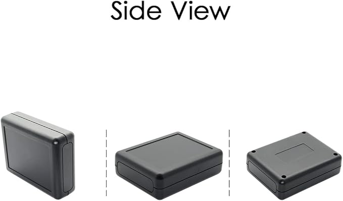 LeMotech Project Box 10 Pieces ABS Plastic Electrical Project Case Small Junction Box for Electronics Black 3.5 x 2.8 x 1.1 inch (90 x 70 x 28 mm)