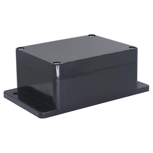 Watertight Junction Box, IP67 Waterproof Project Box Durable ABS Plastic Electronic Enclosure Case for DIY Electrical Project with Wall Fixed Ear 4.53" x 3.54" x 2.17"(115 x 90 x 55 mm)