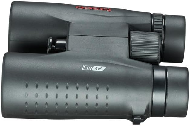 Tasco ES10X42 Essentials Binoculars, 10x42mm, Roof Prism Mc, Black