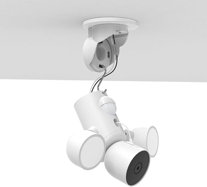 Holicfun 90-Degree Ceiling/Eave Mount Adapter for Google Nest Cam with Floodlight - Outdoor Camera