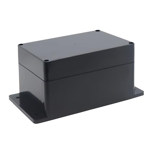 Watertight Junction Box, IP67 Waterproof Project Box Durable ABS Plastic Electronic Enclosure Case for DIY Electrical Project with Wall Fixed Ear 6.30" x 4.33" x 3.54"(160 x 110 x 90 mm)