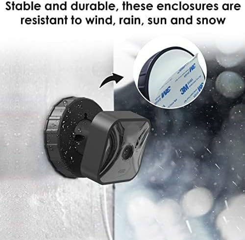 ZHANDEYUA Adhesive Wall Mount for Blink Camera Mount No Drilling Screwing Bracket for Blink Outdoor/Blink Mini/Blink Indoor Camera Round Mount Cameras Quick Paste Installation,Black-3 Pack