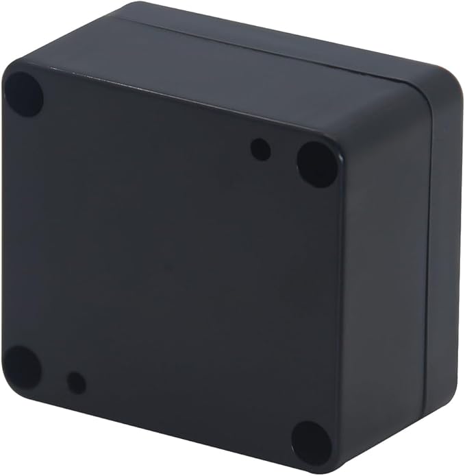 Project Box IP65 Waterproof Junction Box ABS Plastic Black Electrical Boxes DIY Electronic Project Case Power Enclosure2.48 x 2.28 x 1.38Inch (63 x 58 x 33mm)