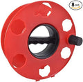 Woods Heavy Duty Cord Storage Wheel - Holds Up to 150 Feet-of 16/3 or 125 Feet-of 14/3 Gauge Cord - Tangle-Free Design for Extension Cords,Rope,or Hose - - Black,(Pack of 8)
