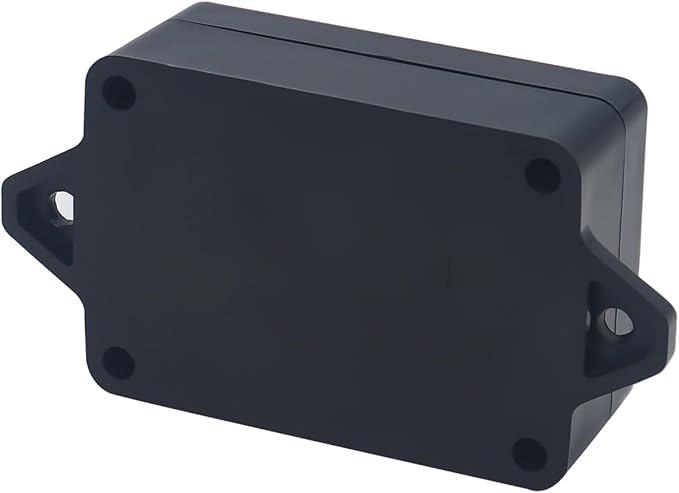 Project Box ABS Black Electrical Boxes IP65 Outdoor Waterproof Box Electronic Junction Box Fixed Ear Power Enclosure with Cable Glands for DIY Project 3.3 x 2.3 x 1.3 Inch (83 x 58 x 33 mm)