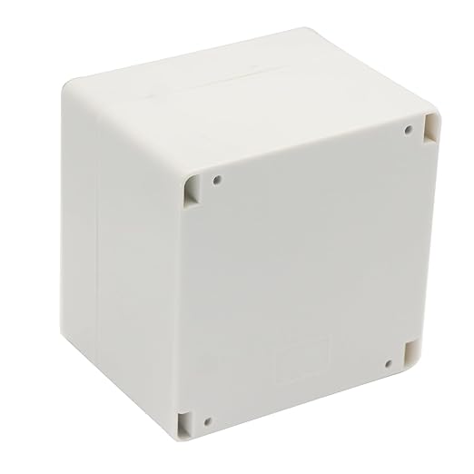 Project Box IP65 Waterproof Junction Box ABS Plastic Electrical Boxes DIY Electronic Project Case Power Enclosure White 4.72x4.72x3.54 inch (120 x 120 x90 mm)