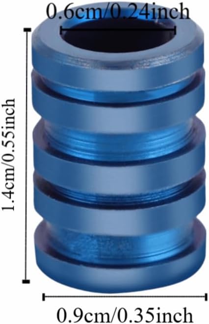 Pcs Alloy Lanyard Beads – Paracord Beads for Outdoor Gear & Survival Accessories, Durable Multicolor Spacer for Bracelets, Necklaces‌ & Outdoor(Blue)