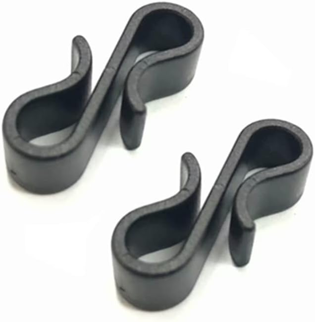 Teensery 100 Pcs Plastic S Shaped Hook Multi-Purpose Mini Hooks for Home Kitchen Bathroom Garden Shop Outdoor, Black