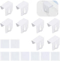 UFURAMTE Multifunctional Window Hooks, 8Pcs Stainless Steel Over Door Hooks Light Hangers for Christmas Decorations (White)