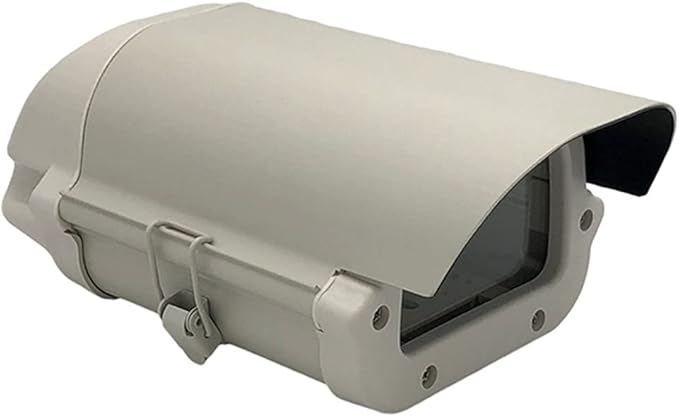 OwlCat 6inch Security CCTV Camera Housing Case Clear Glass Without Lens Cutout Surveillance Shell Outdoor Waterproof Enclosure Aluminium Alloy Cover, 240mm x 135mm x 100mm, 6006A