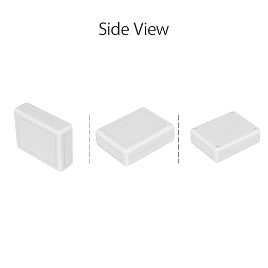 LeMotech Project Box 10 Pieces ABS Plastic Electrical Project Case Small Junction Box for Electronics White 3.54 x 2.75 x 1.10 inch (90 x 70 x 28 mm)