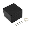 LeMotech Junction Box IP65 Waterproof Project Box Dustproof ABS Plastic Electrical Boxes Universal Enclosure for Electronic Black 3.29x 3.19x 2.2 inch (83 x 81 x 56mm)(Pack of 1)
