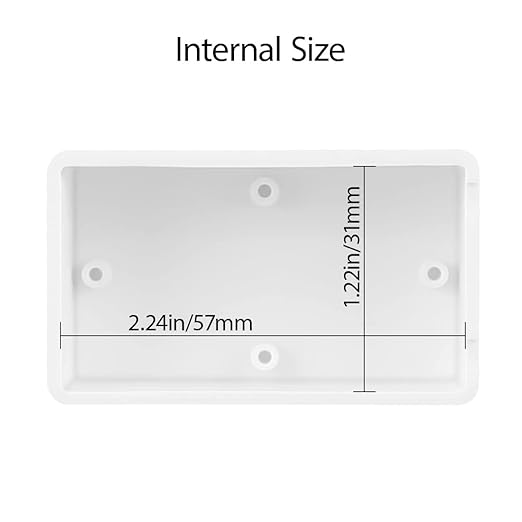 LeMotech Project Box 5 Pieces ABS Plastic Electrical Project Case Small Junction Box for Electronics White 2.40 x 1.41 x 0.98 inch (61 x 36 x 25 mm)