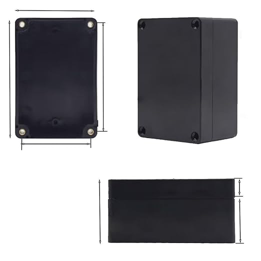 Project Box for Electronics -Electrical Enclosure, Junction Box ABS Plastic Dustproof Waterproof IP65, with 4 PCS M16 Cable Glands Black (6.3x4.33x3.54 inch (160 x 110 x90 mm)