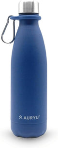 Triple-Walled Insulated Stainless Steel Water Bottle with Bonus Handle, 17oz, Drinks Cold for 24h & Hot for 12h, Leak Proof, Navy Blue