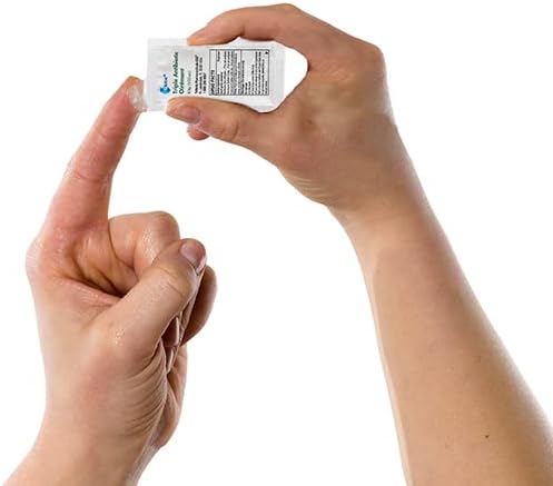 Globe (144 Pack) Triple Antibiotic Ointment 0.9g Single Packet, First Aid Kit for Minor Scratches, Wounds, Cuts and Burns, Prevents Infection Active Ingredients Compare to Leading Brand, Travel Size
