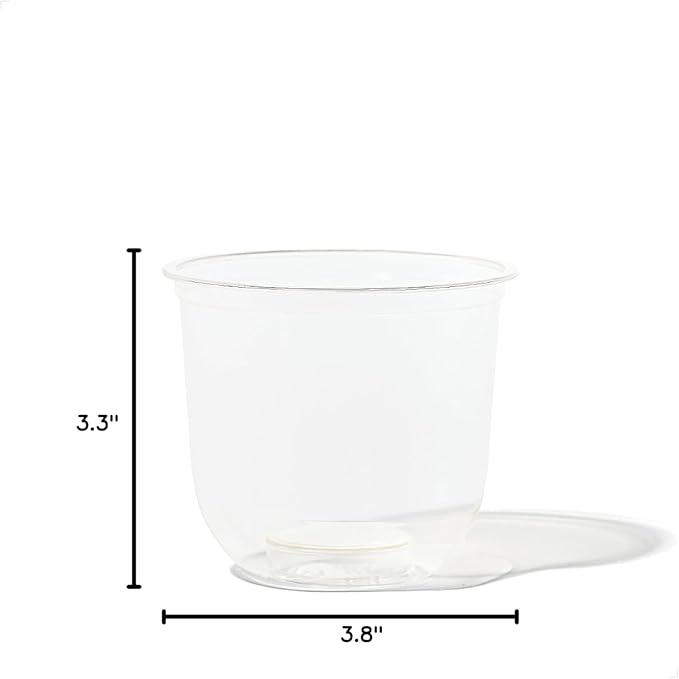 TOSSWARE NATURAL 12oz Arc - Plant Based 98mm Clear Cold Cups - Plastic Alternative for Parties, Bachelorettes, Weddings - Recyclable - Set of 500