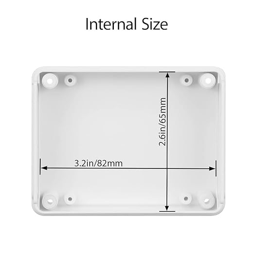 LeMotech Project Box 5 Pieces ABS Plastic Electrical Project Case Small Junction Box for Electronics White 3.54 x 2.75 x 1.10 inch (90 x 70 x 28 mm)