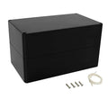 LeMotech Project Box ABS Plastic Junction Box IP65 Waterproof Hobby Box Electrical Boxes Universal Enclosure for Electronic Black 7.7X 4.6X 4.3 inch(200x120x113mm)（Pack of 1