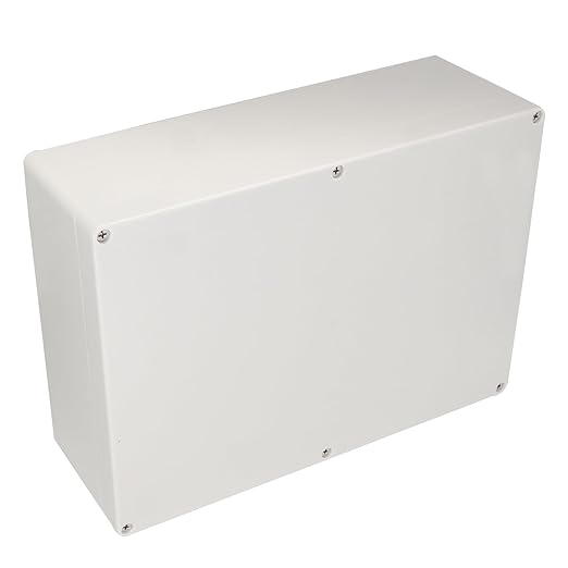 Project Box IP65 Waterproof Junction Box ABS Plastic Electrical Boxes DIY Electronic Project Case Power Enclosure White 11.42x8.27x3.94 inch (290 x 210 x100 mm)