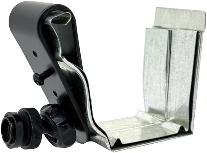 Rigid Rain Gutter Mount for Security Camera - Easy Install No Drill No Rust Design, 1/4-20" Thread Joint Holder (1 Pack,Black)-Compatible with Ring Stick Up Blink Outdoor Indoor 4th XT3 XT2 Camera