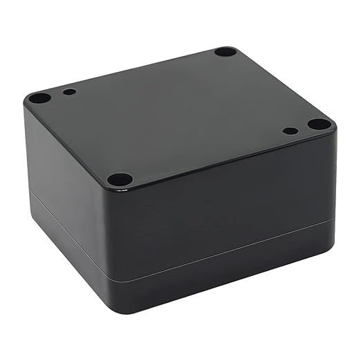 LeMotech Electrical Box ABS Plastic Project Box IP65 Waterproof Junction Box Project Case Universal Enclosure for Electronics Black 2.48x 2.28x 1.37 inch(63x58x35mm)(Pack of 2)