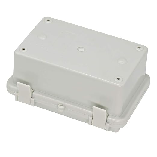 Zulkit 2pcs Junction Box ABS Plastic Dustproof Waterproof IP65 Electrical Boxes Hinged Shell Outdoor Universal Project Enclosure, 5.9 x 3.9 x 2.8 inch