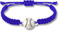 Sportybella - Baseball Bracelet, Baseball Jewelry, Adjustable Braided Baseball Bracelet, Baseball Gifts, Baseball Accessories
