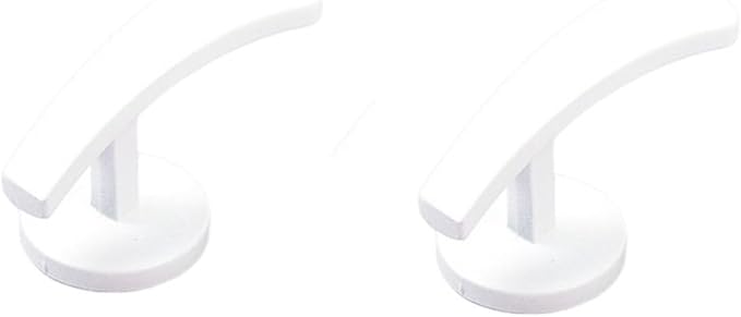 2 Pcs Curtain Tieback Hooks, Multi-Purpose Aluminium Alloy Wall Mounted Hooks Strong Bearing Capacity for Bathroom, Kitchen, Coats, Towel, Hat, Purse, Balcony(White)