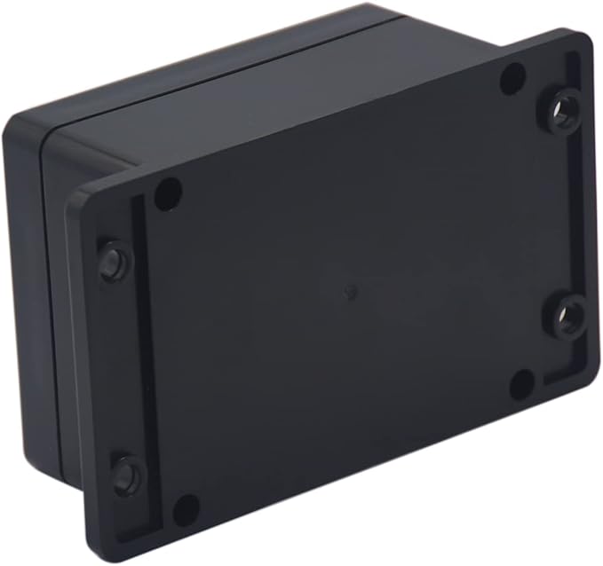 2 Pack Project Box IP65 Waterproof Junction Box ABS Plastic Black Electrical Boxes DIY Electronic Project Case Power Enclosure with Fixed Ear 4.53 x 3.54 x 2.17 inch (115x90x55mm)