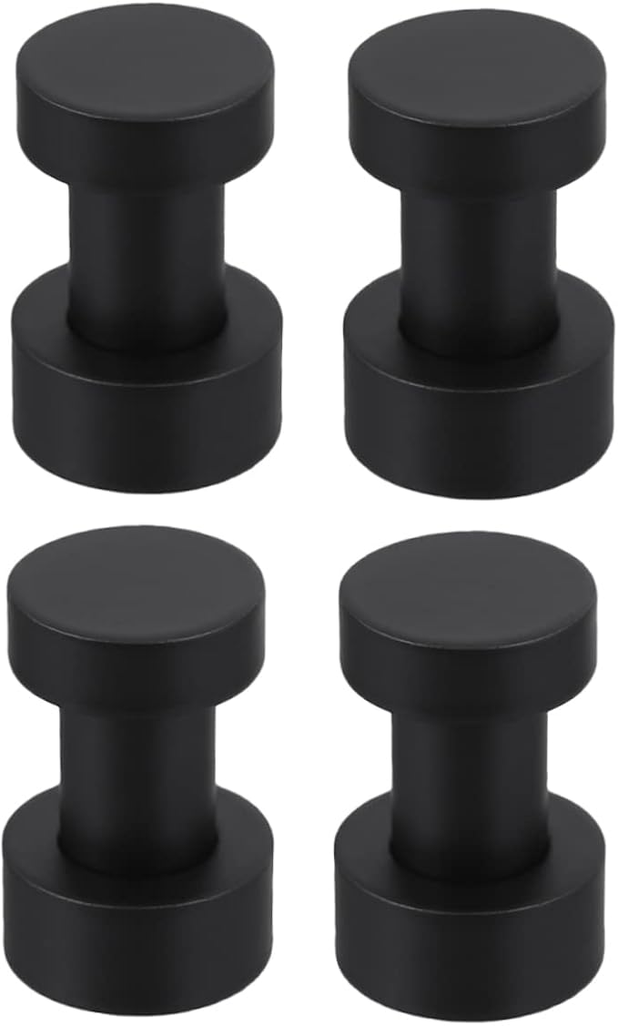 Bathroom Wall Towel Hooks 4-Pack Heavy Duty Metal Coat Hooks with Screws No Drill Installation Space Saving Multipurpose Hooks for Towels Scarves Bags