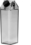 Jinberry 500ml/17Oz Cute Leakproof Milk Carton Water Bottle Portable Drinkware for Outdoor Climbing Tour or Camping
