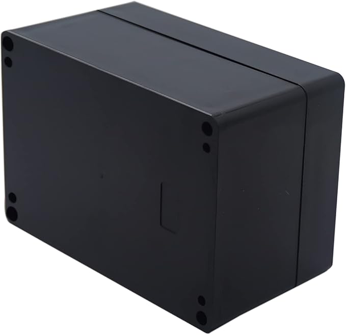 Project Box ABS Black Electrical Boxes IP65 Outdoor Waterproof Box Electronic Junction Box Power Enclosure with Cable Glands for DIY Project 6.3 x 4.33 x 3.54 inch (160x110x90mm)