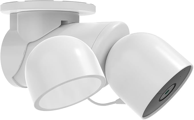 Holicfun 90-Degree Ceiling/Eave Mount Adapter for Google Nest Cam with Floodlight - Outdoor Camera