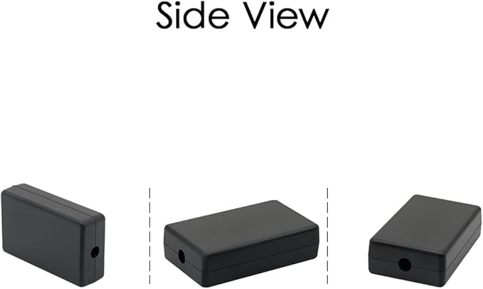 LeMotech 5Pcs ABS Plastic Electrical Project Case Power Junction Box, Project Box Black 2.4 x 1.4 x 0.7 inch (60 x 36 x 17 mm)