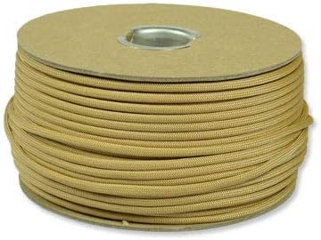 The Paracord Store | Type III 550 Paracord - 50 FT Hank, Tan 380 | Heavy Duty 7 Strand Tactical Paracord - USA Made Nylon Outdoor Parachute Cord for Camping, Fishing & More - Survival Cord