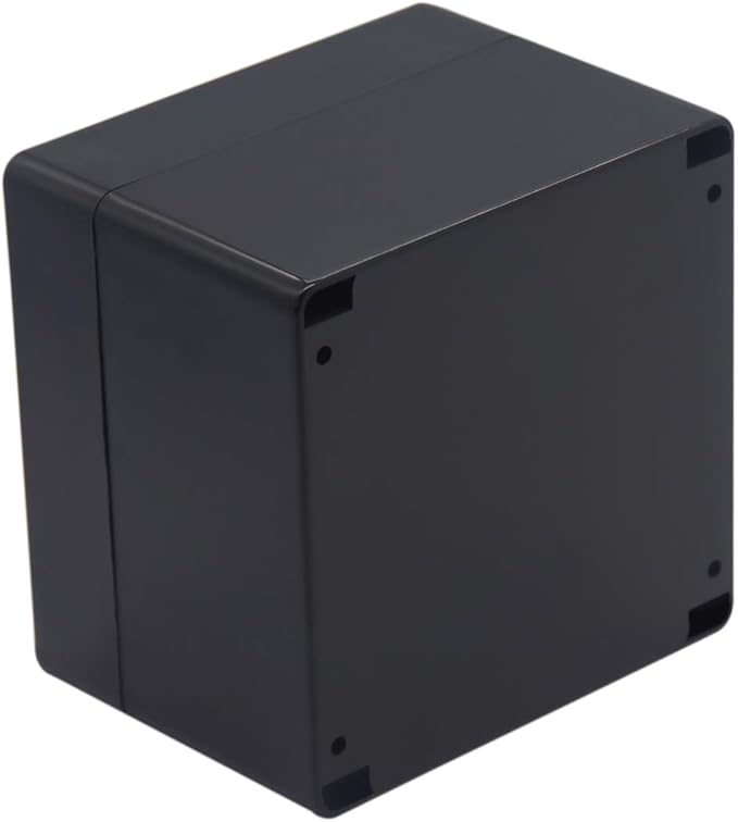 2 Pack Project Box IP65 Waterproof Junction Box ABS Plastic Black Electrical Boxes DIY Electronic Project Case Power Enclosure 4.72"x4.72"x3.54"(120x120x90mm)