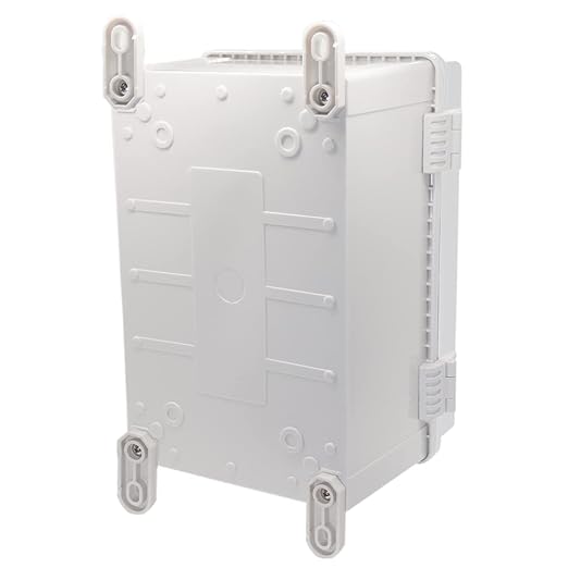Zulkit Junction Box ABS Plastic Waterproof IP65 Electrical Boxes Hinged Shell Outdoor Universal Project Enclosure with Mounting Plate and Wall Brackets Grey 11.8x7.9x6.3 inch(300x200x160mm)