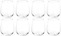 KOXIN-KARLU Classic 18-ounce Acrylic Stemless Wine Glasses, Unbreakable Mixed Drinkware Plastic Tumbler, set of 8 Clear